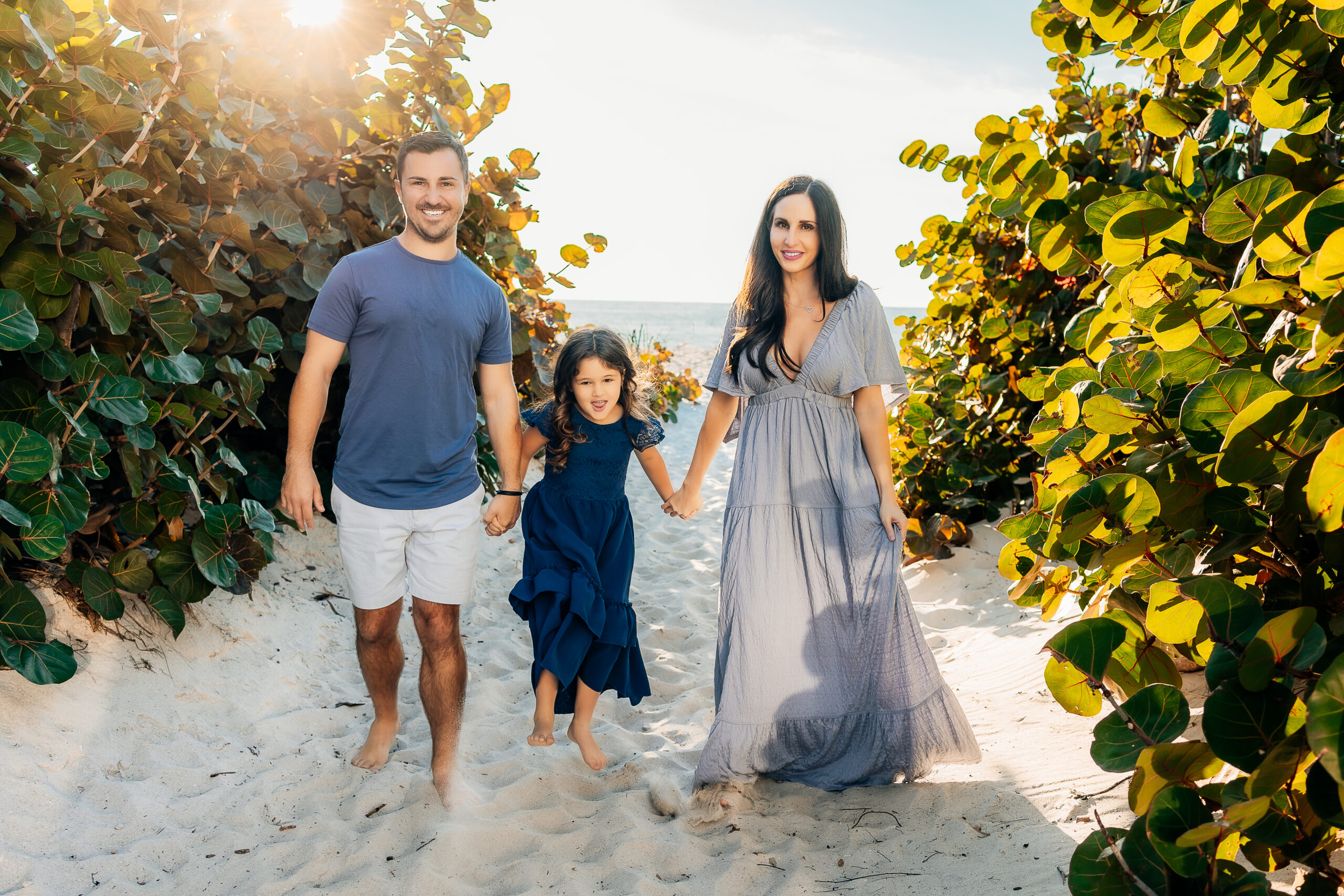 Family beach session at Via Miramar Beach Naples, Fl