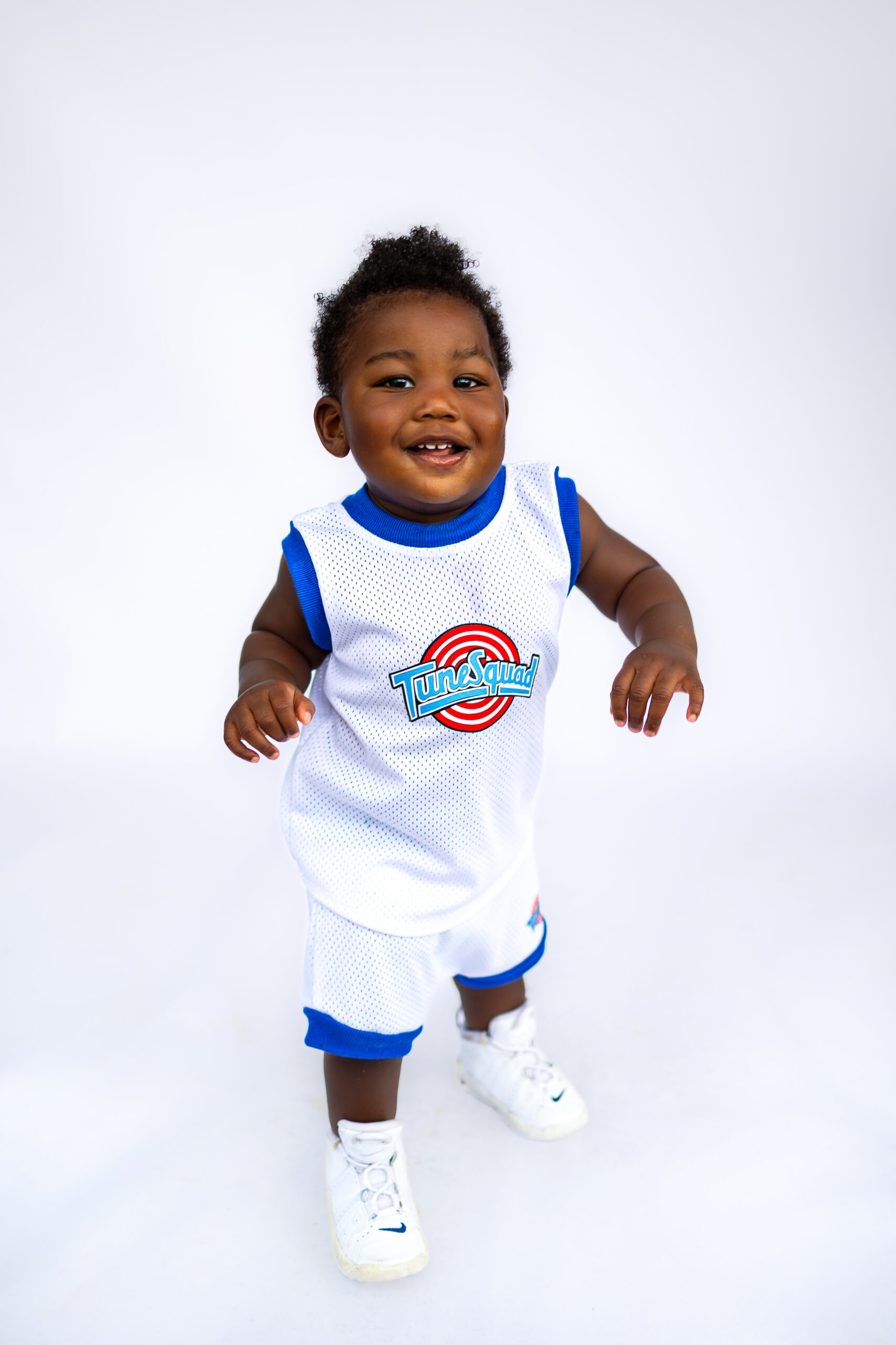 Space Jam first birthday session in Fort Myers Flordia